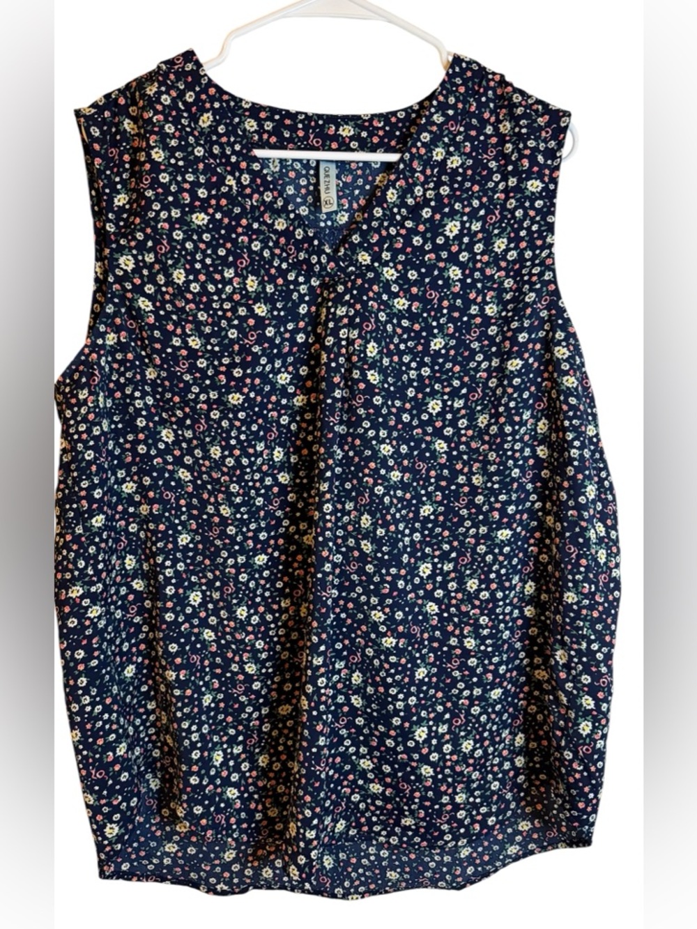 QUEZHU floral chiffon Blouse /XL (001)